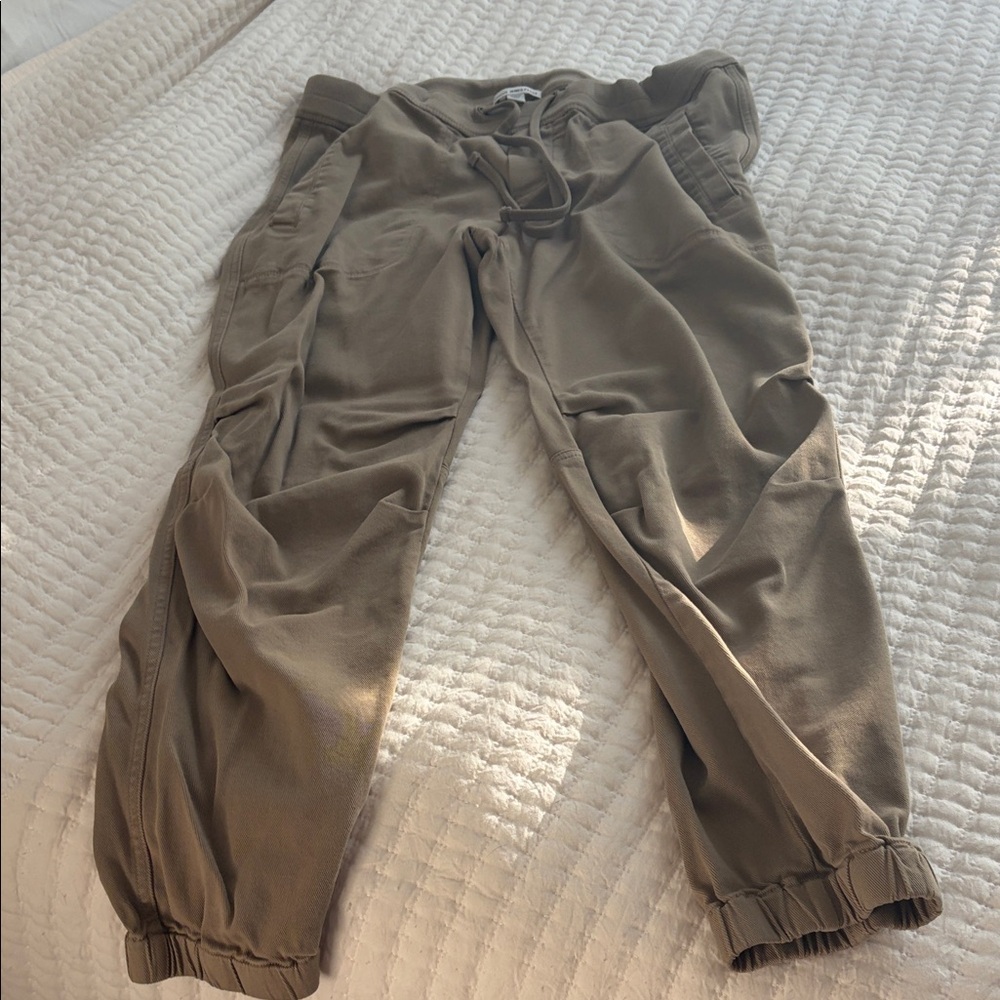 James Perse Dark Tan Drawstring Jogger Pants
